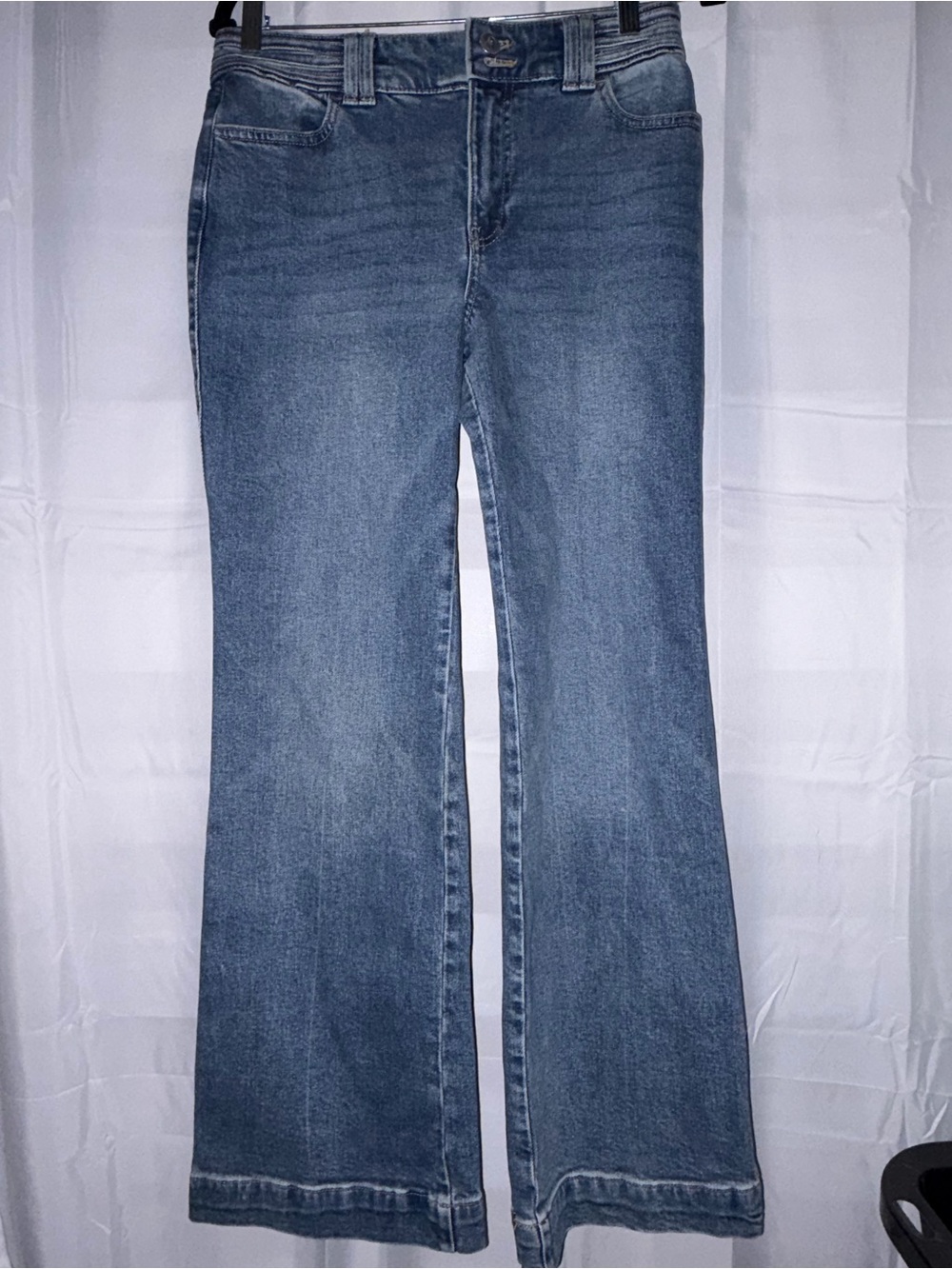 Talbots Blue Flare Jeans - Mid-Rise Wide Leg
